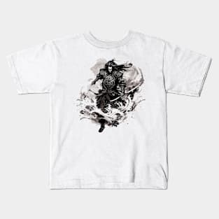 ronnin black and withe Kids T-Shirt